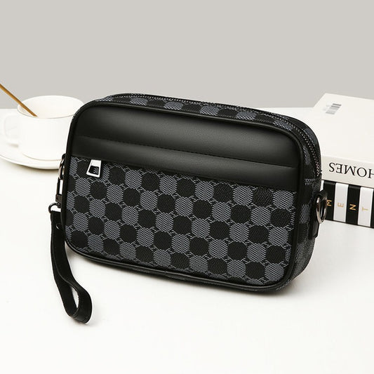 Noir Grid Luxe Crossbody