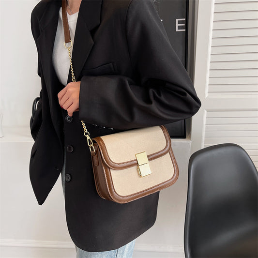 Vintage Canvas & Leather Crossbody